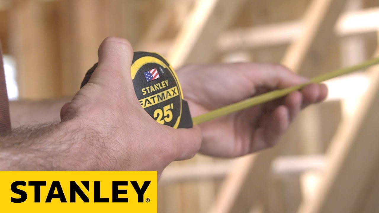 912387-8 Stanley Tape Measure: 25 ft. Blade L, 1 in Blade W,  in/ft/Fractional, Closed, Steel