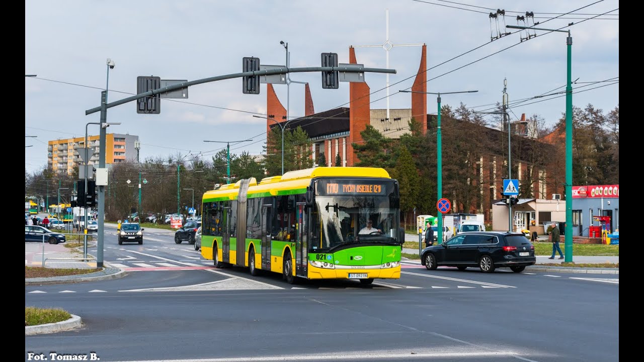 [!] PKM Tychy | Solaris Urbino 18 III LE CNG #4621 | Linia 1 (przejazd)
