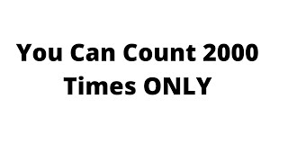 Count Up to 2000!
