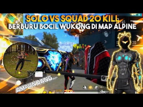 25 KILL 💪 SOLO VS SQUAD 25 KILL !! FREE FIRE INDONESIA