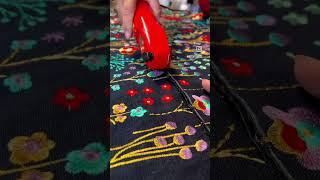 Atenti Halle Bucket Bag Posy - Embroidered Floral Design. American Made