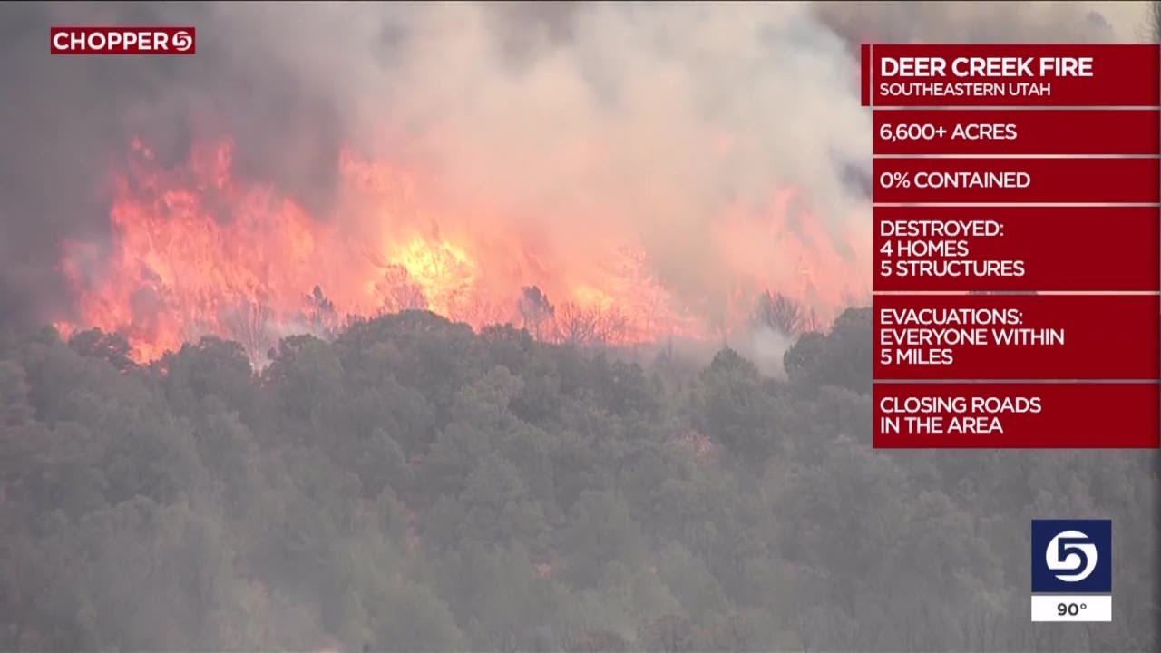 Deer Creek Fire in San Juan County grows to 6,600 acres, evacuations ...