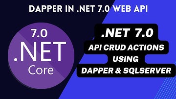 .NET 7.0 Web API CRUD-acties met behulp van dapper en SqlServer