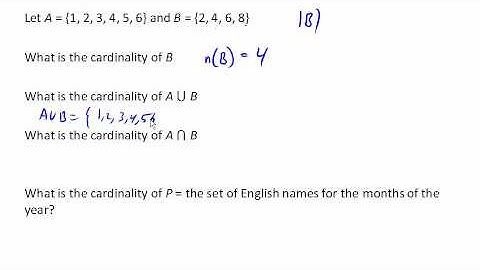 Sets: cardinality