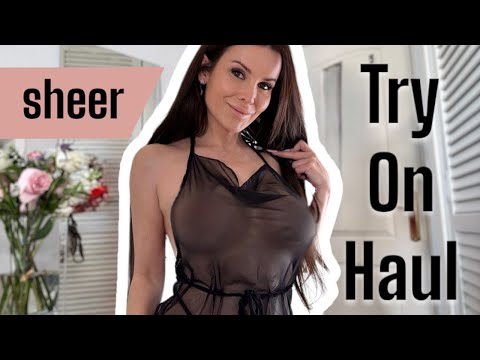 [4K] Transparent Try on Haul 2024 Amy | See-Through No Bra Trend