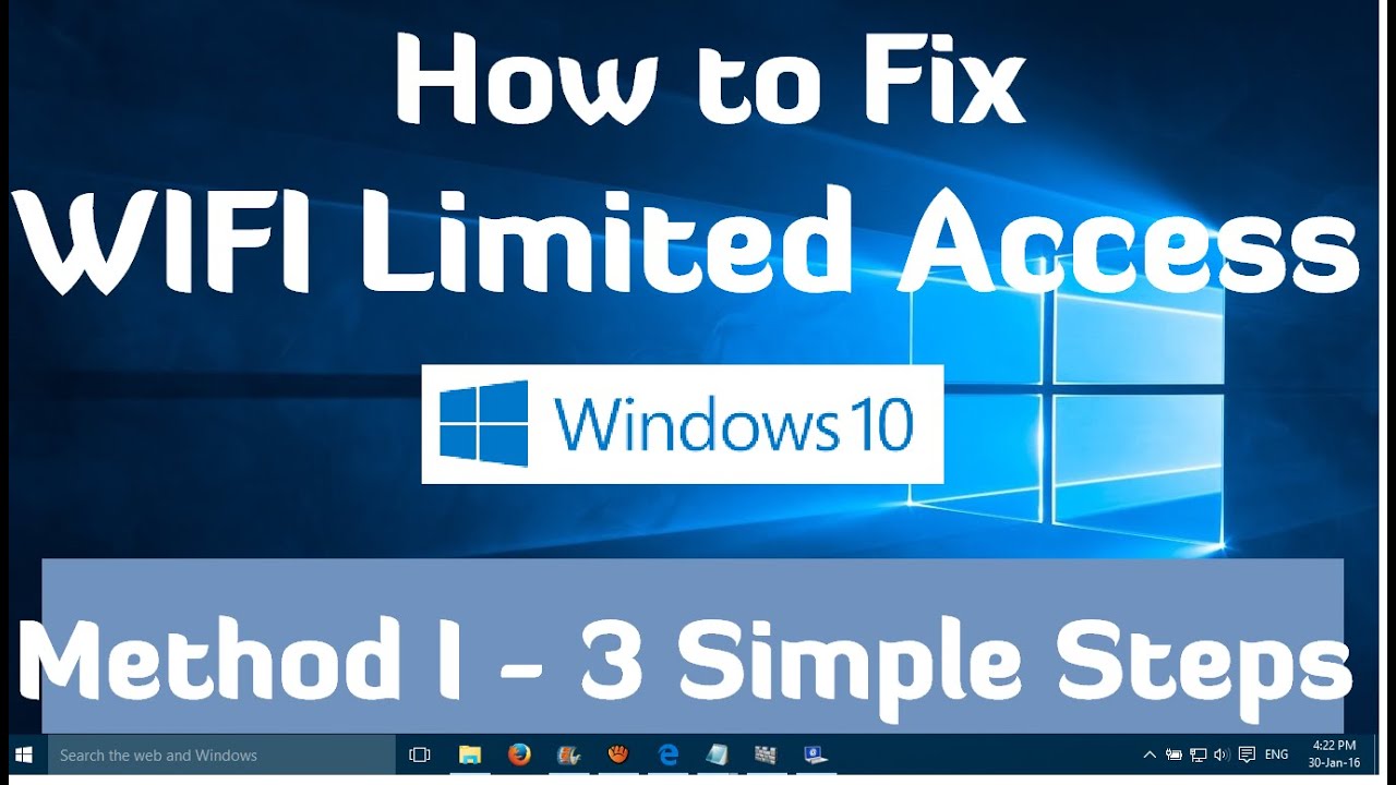 limited access wifi windows 10