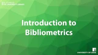 Introduction to Bibliometrics