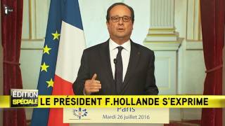 F. Hollande : "Notre démocratie est la cible ; elle sera notre bouclier"