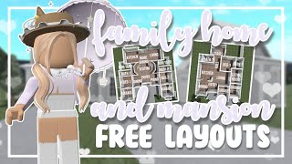 6 Family House & Mansion Layouts | 1 + 2 Story | Bloxburg (Roblox)