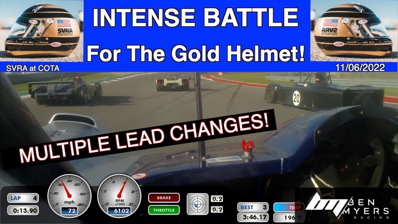 An Epic Race for the Coveted Gold Helmet! Group 5 Sports 2000 Battle at COTA with SVRA YouTube