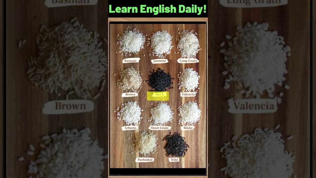 Types of rice's vocabulary! 