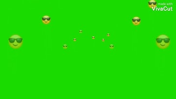 Smiling face with Sunglasses Green screen