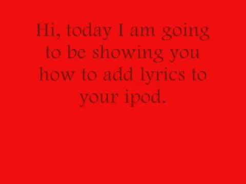 Como adicionar letras para o seu iPod !! MUITO SIMPLES