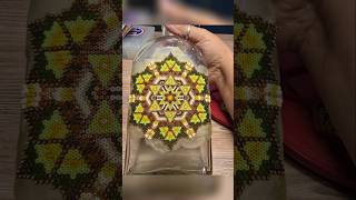 Beautiful Huichol Inspired beading project! I use 11/0 seed beads and Wonder Wax.  #mibolaloca #bead