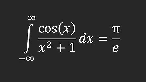 A brilliant application of contour integration