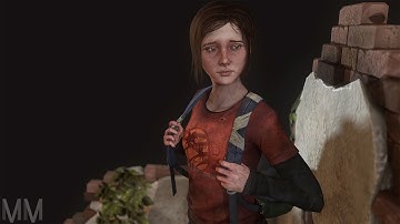 Ellie from The last of us, 3d fan art,Turntable final