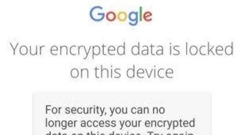 Fix your encrypted data is locked on this device problem solve | your encrypted data is locked