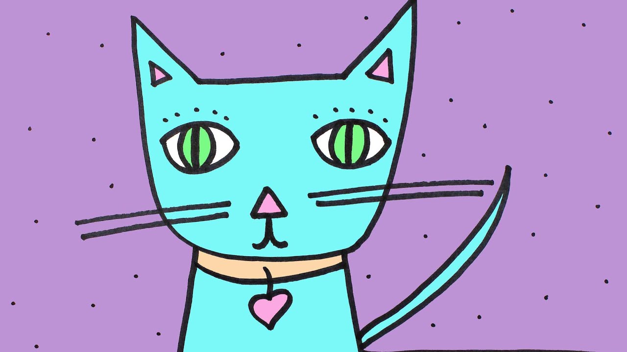 HOW TO DRAW STRAY LITTLE KITTY CAT GAME LOGO, CUTEST CAT GAME