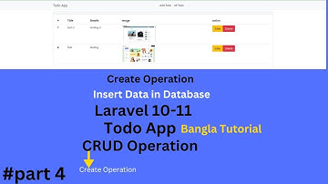 Laravel 10 Todo App CRUD operation | #4 Insert data  | Frontend | PHP| Starlink |Bangla Tutorial.