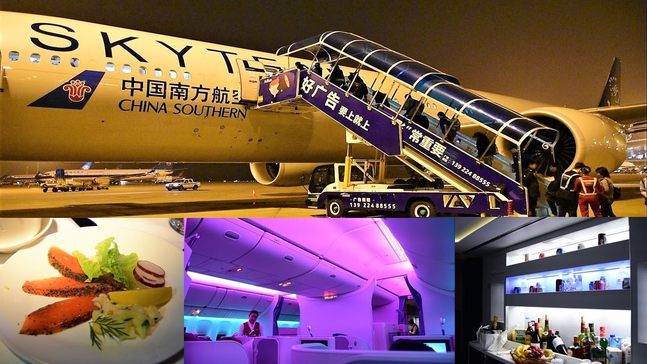 China Southern Business Class 777-300ER Guangzhou to New York JFK