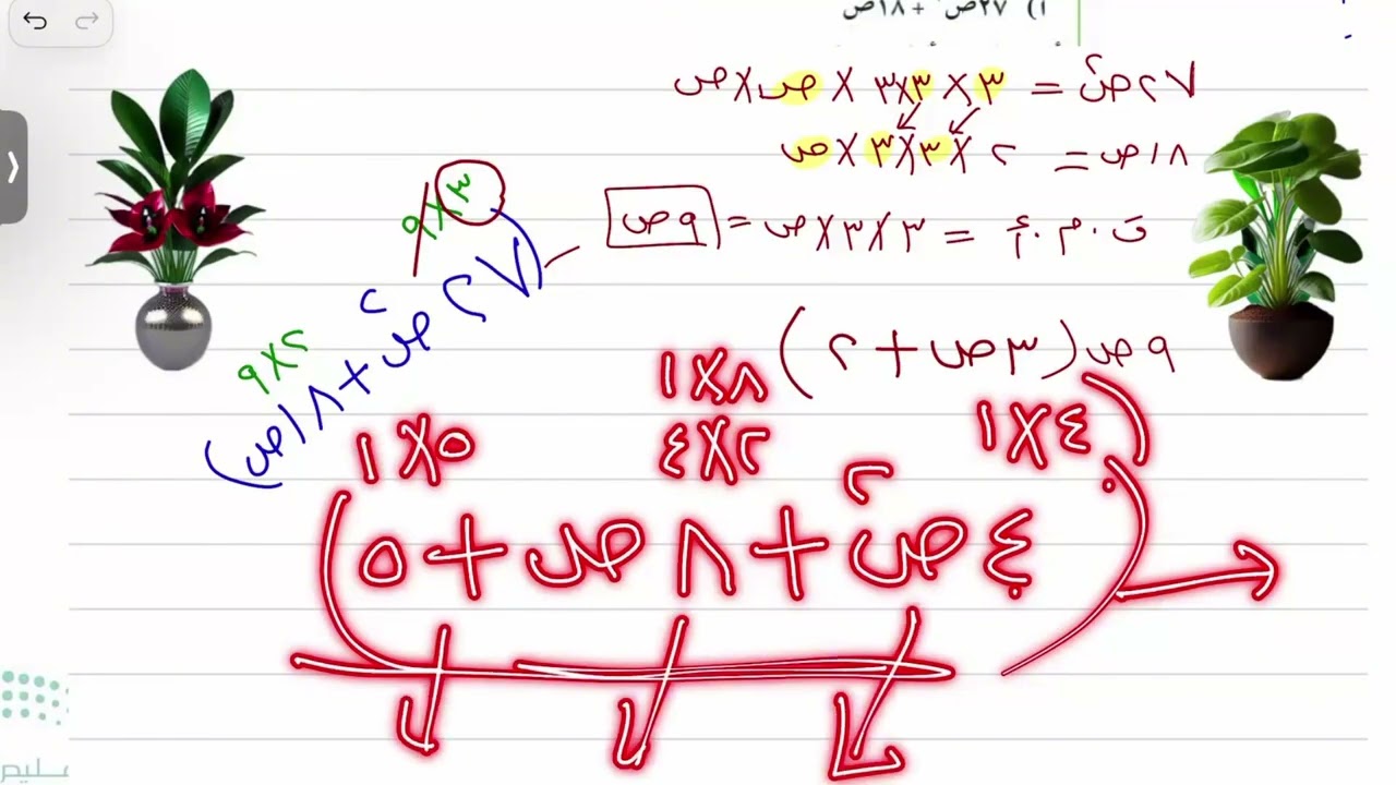استعمال خاصية التوزيع رياضيات ثالث متوسط الترم الثاني