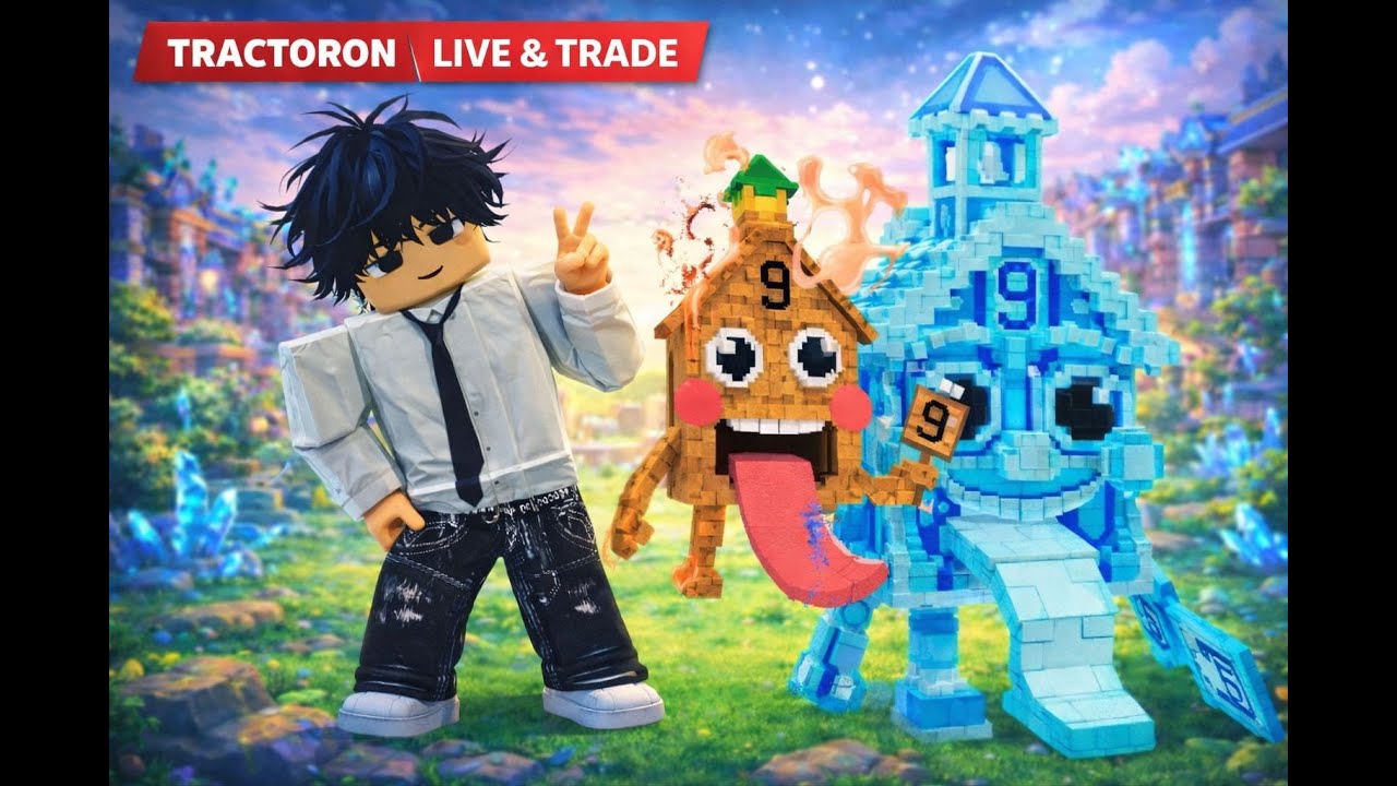 TRADE WITH ESOKS AND ENYONE IN STEAL A BRAINROT  TRACTORON IS LIVE 🔴