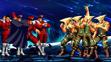 [KOF MUGEN] M. Bison Team vs Guile Team