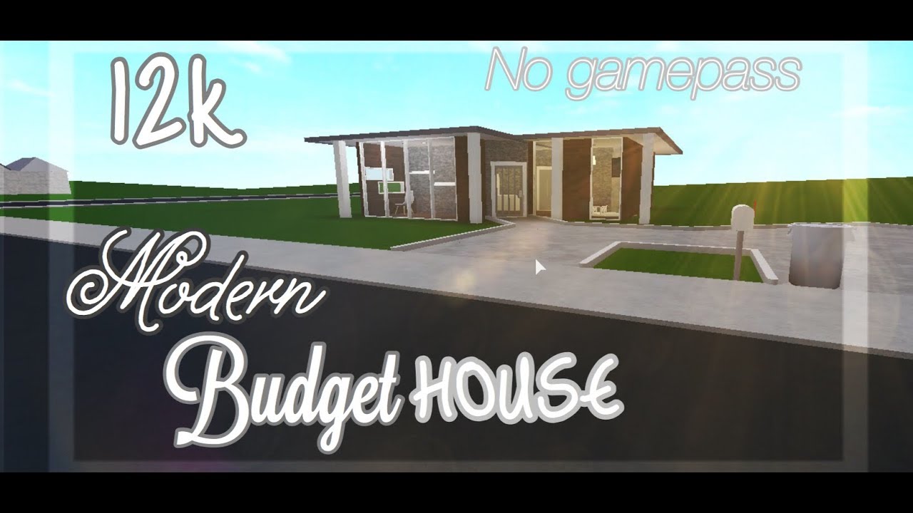 Roblox Bloxburg Modern Budget House 12k Youtube