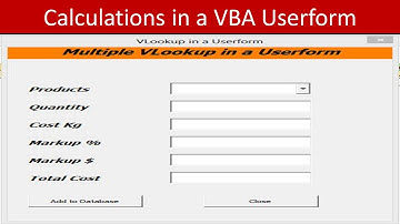 Excel VBA Calculations in a Userform