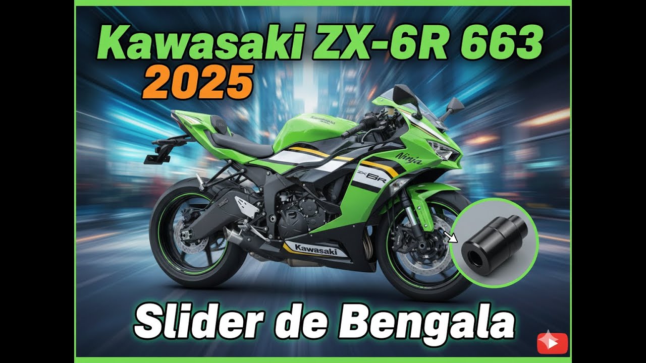 Kawasaki ZX 6R 636 2025 Slider de Bengala - YouTube
