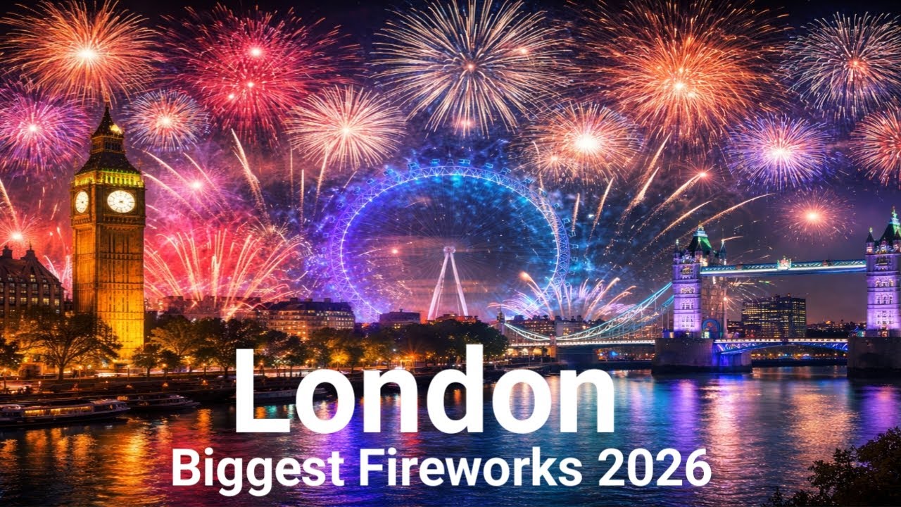 LIVE 🔴 London Fireworks 2026 | Big Ben, London Eye & Tower Bridge New