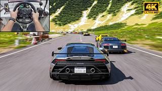 Lamborghini Huracán EVO VS Supercars - Forza Horizon 6 | Logitech G923 Steering Wheel screenshot 3