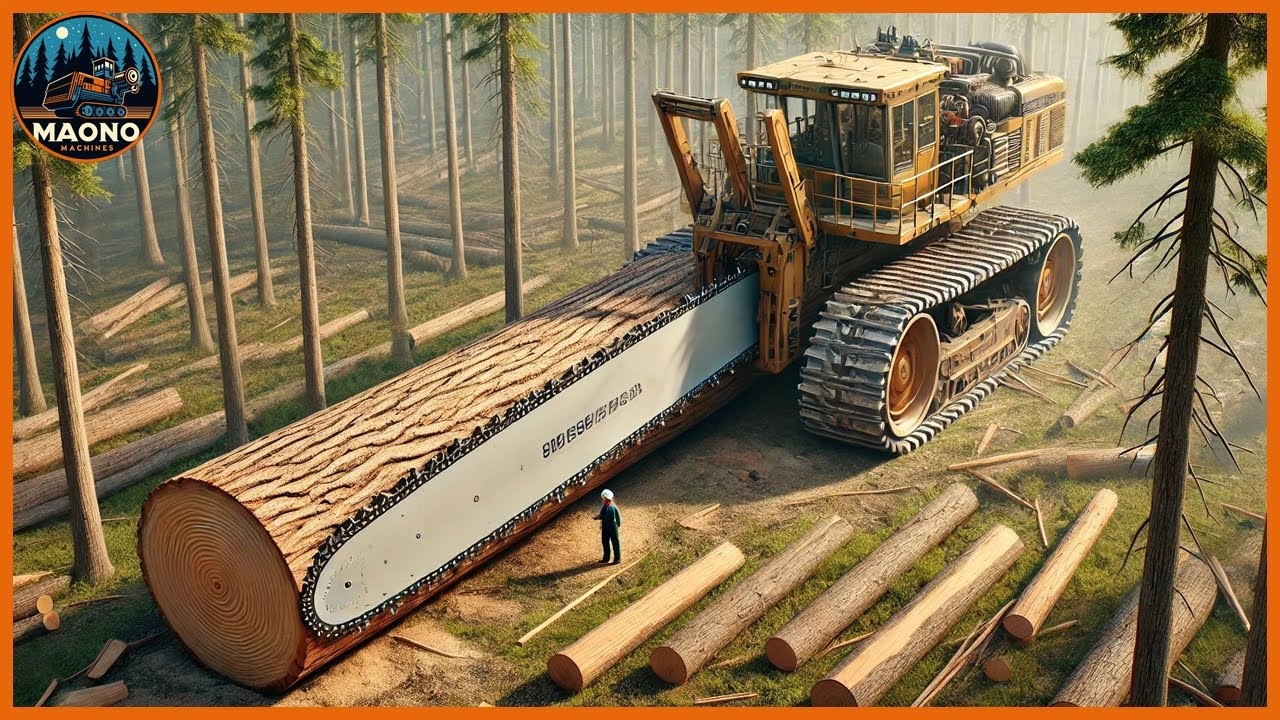 100 Incredible Dangerous Fastest Big Chainsaw Cutting Tree Machines 3 ...