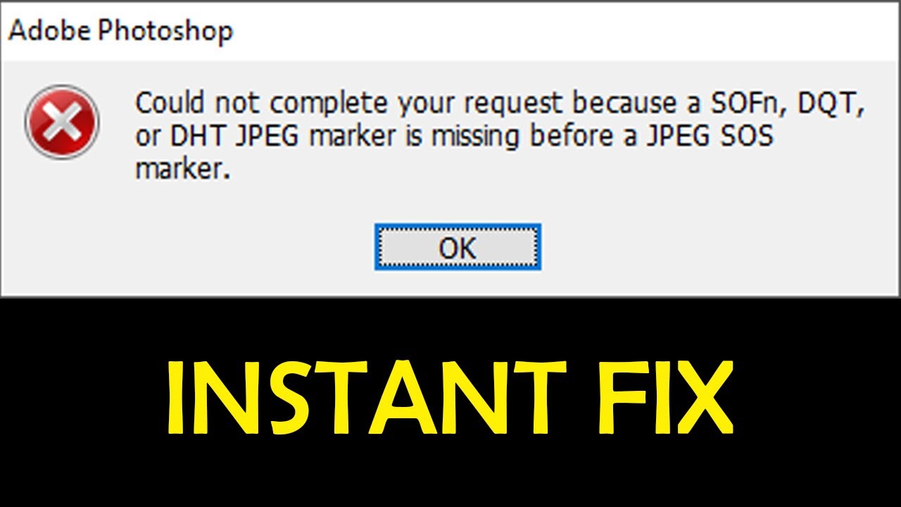 Отсутствует маркер sofn dqt или dht. Could not complete your request because it does not work with Indexed Color images.