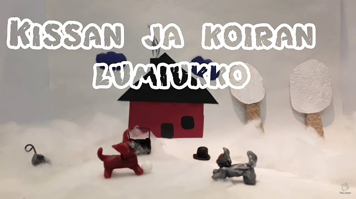 Kissan ja koiran lumiukko
