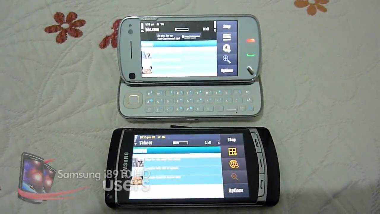 samsung i8910 vs nokia n97 s60 browser speed test.mp4 - YouTube