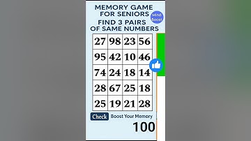 Brain Training for Seniors: Match the Numbers to Improve Focus #braintraining
