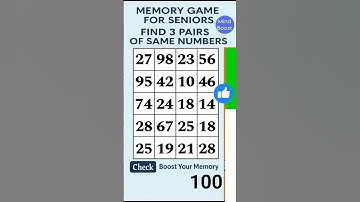 Brain Training for Seniors: Match the Numbers to Improve Focus #braintraining