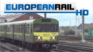 Iarnród Éireann Irish Rail DART 8100 EMU 8120 + 8118 arrives at Dublin Connolly