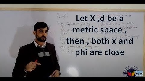 Let X ,d be a metric space , then , both x and phi are close / lecture 30