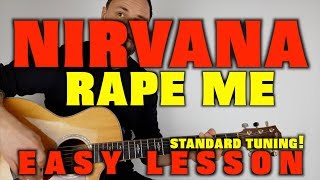 How to play Nirvana Rape Me on acoustic guitar