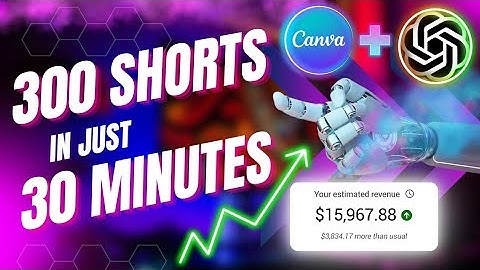 I MADE 300 YOUTUBE SHORTS IN 30 MINUTES (faceless AI YouTube channel)