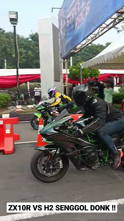 ZX10R VS H2 SENGGOL DONK BOS !!