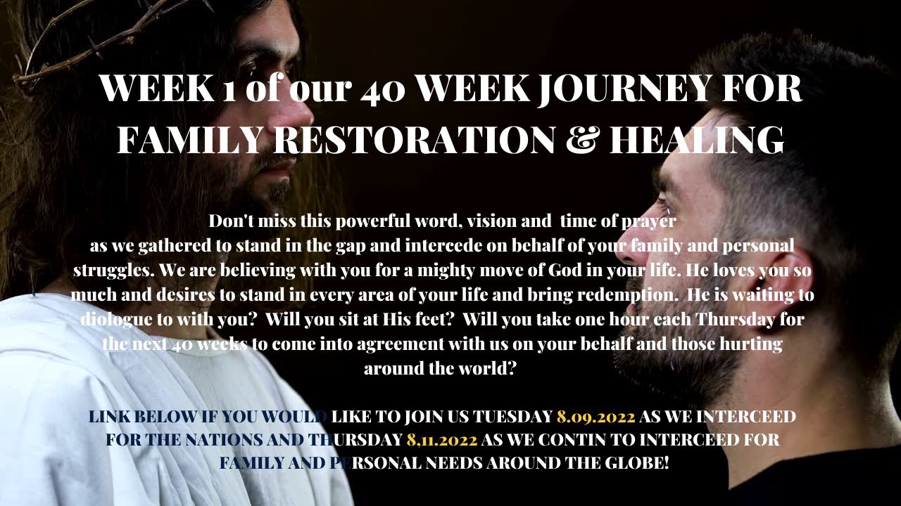 Week 1 of 40 Week Fast.Pray.Prophecy Journey for Family & Personal Needs