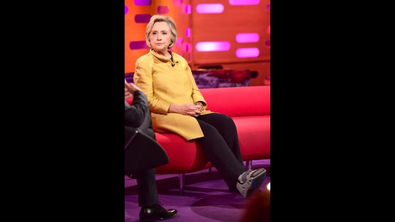 Hillary Clinton Appears on British TV with Broken Toe in a Boot as Trump Begs Her: ‘Please Run’ for