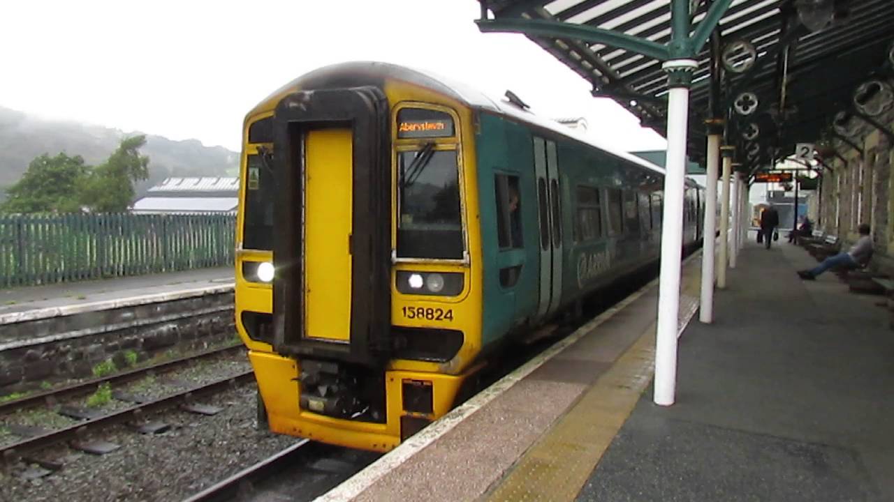 Arriva Trains Wales 158824 Departs Machynlleth 11082016 Youtube
