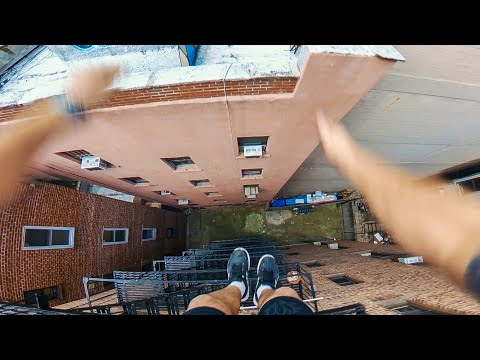 New York çatı katındaki Parkour POV