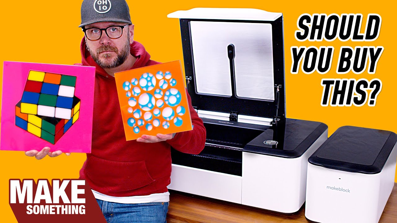 New Laser Cutter With Some Crazy Features. | Makeblock Laserbox - YouTube