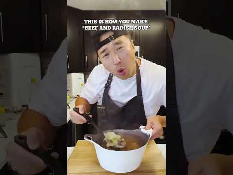 Korean Beef & Radish Soup Recipe  #shorts