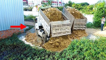 Nicely Start Work!! Start Transforming a Landfill Dumping & Dozer in Action!